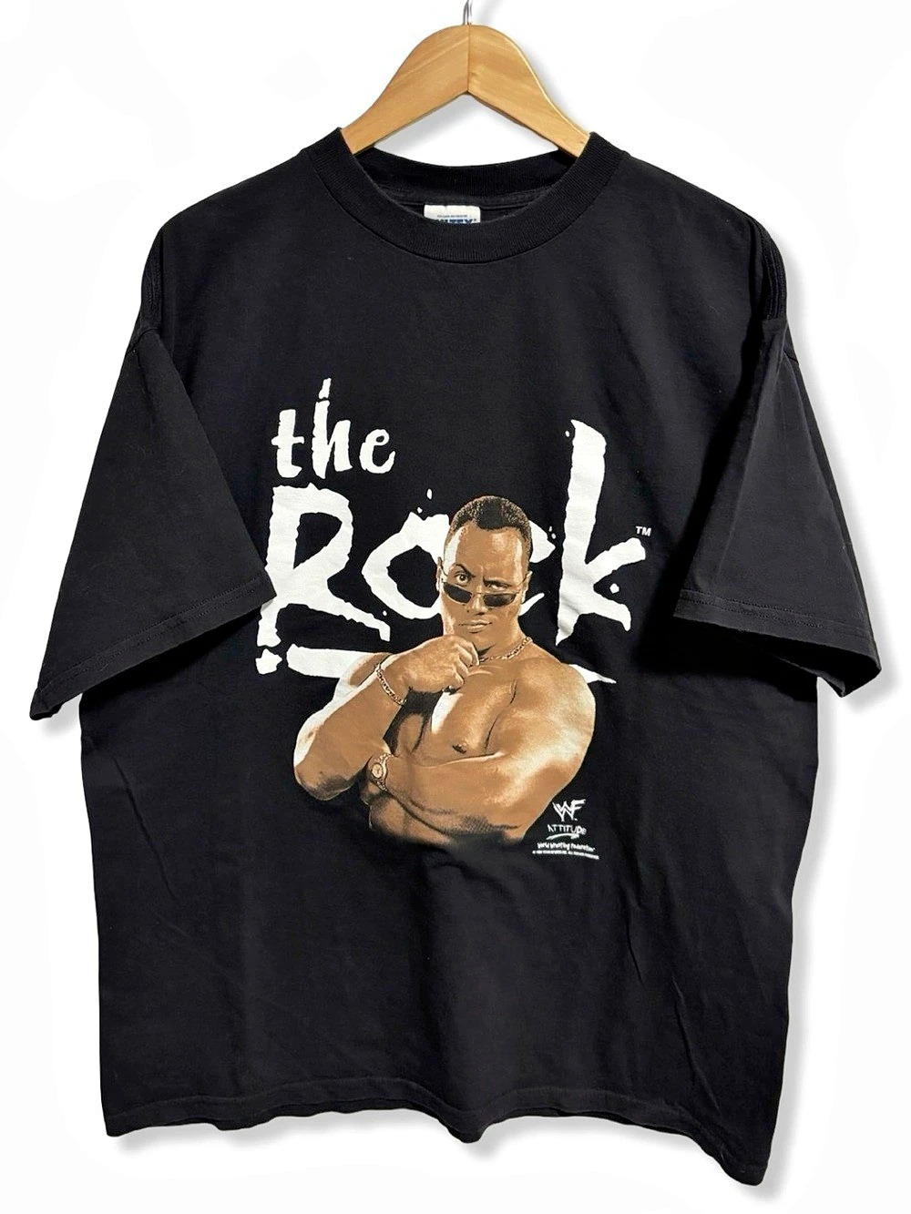 Vintage 1998 The Rock Graphic Tee Black XL Like New